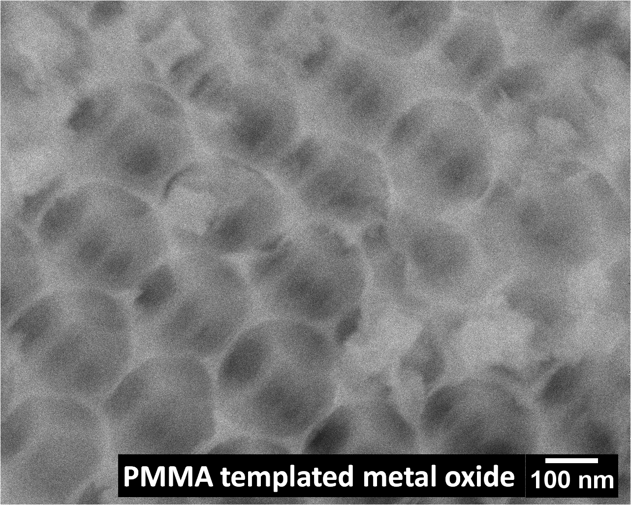 PMMA-spheres used as a template for a metal oxide layer